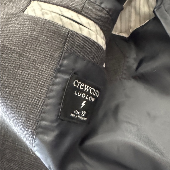 J. Crew Kids Boys Ludlow Wool blend Gray Suit, 10 pant/ 12 jacket - Picture 3 of 10
